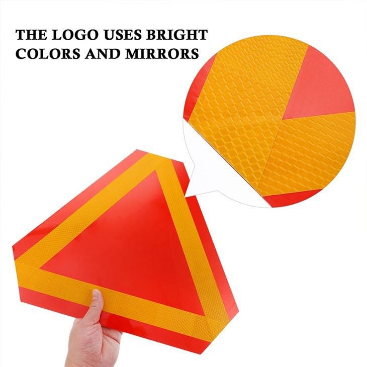 Triangle Caution Sign Reflective Slow Moving Vehicle Sign Board Reflector Stickers
