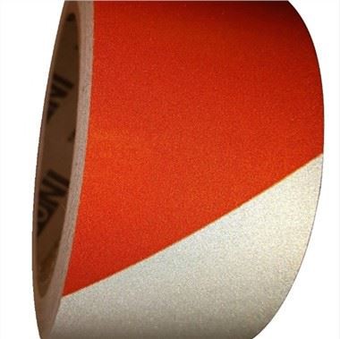 주황색/흰색 반사 위험 경고 테이프