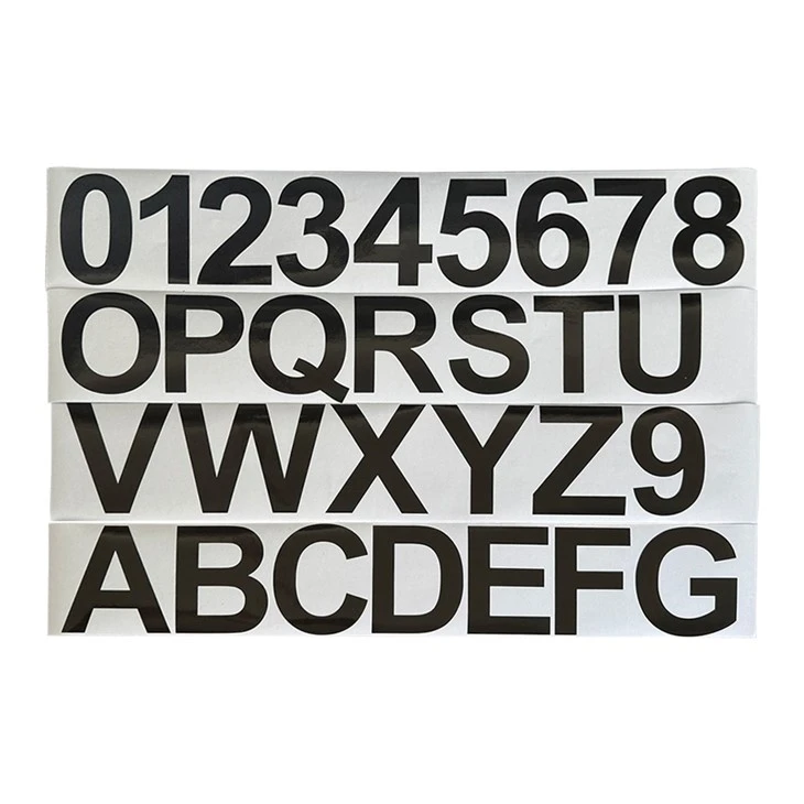 Custom Black Reflective Number Sticker factory